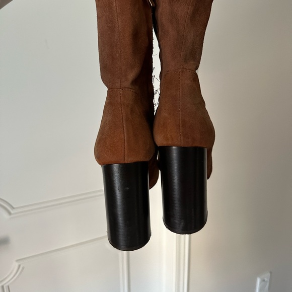 REPOSH 🤎Zara Brown Suede booties Size Eur 38 - Picture 3 of 6